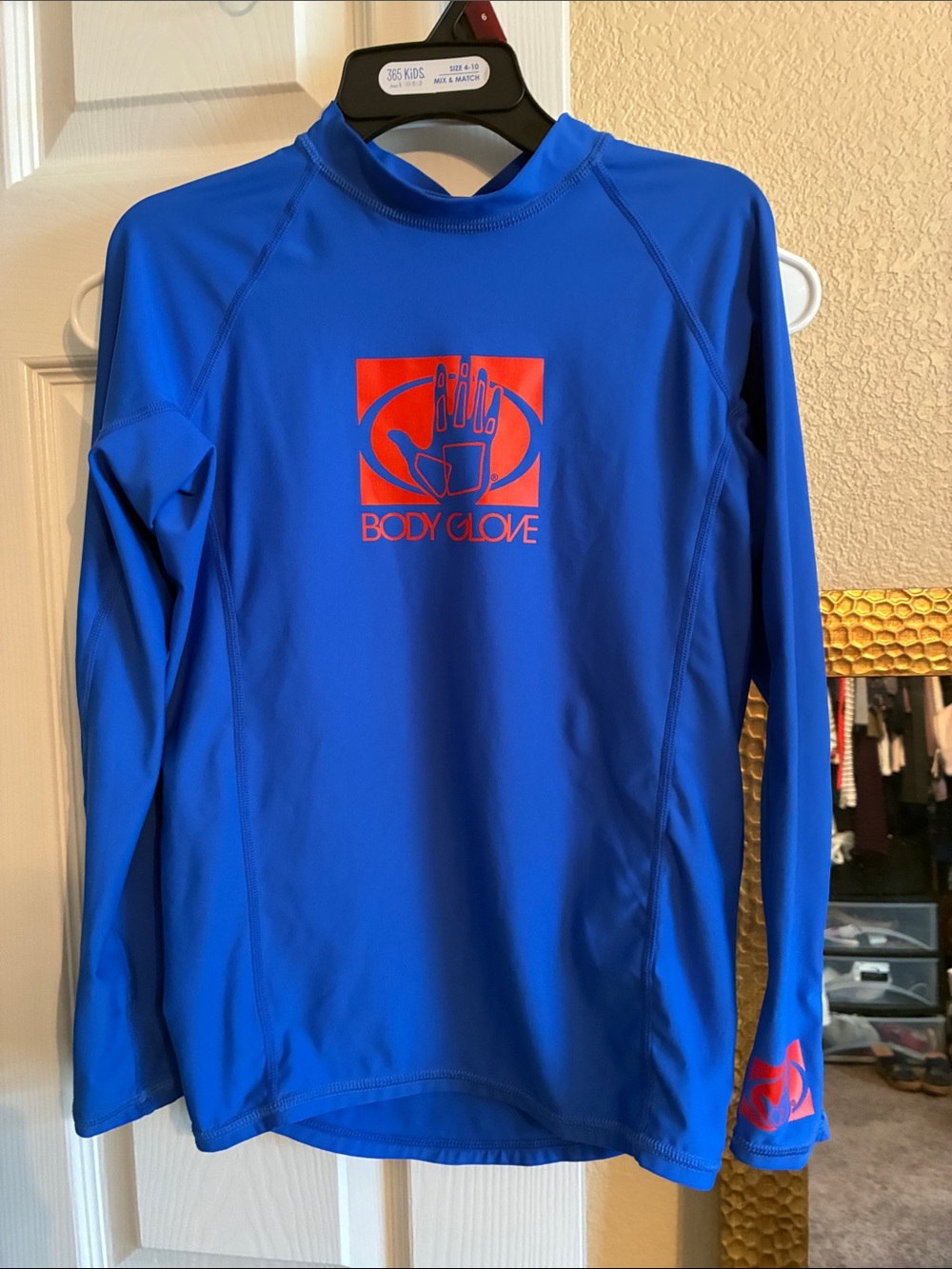 Body Glove Royal Blue Long Sleeve Rash Guard with Red Logo